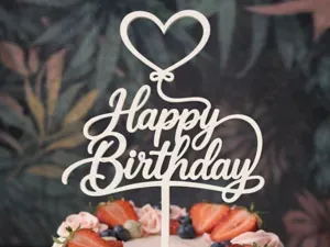 Happy Birthday Luftballon Tortenaufsatz v6