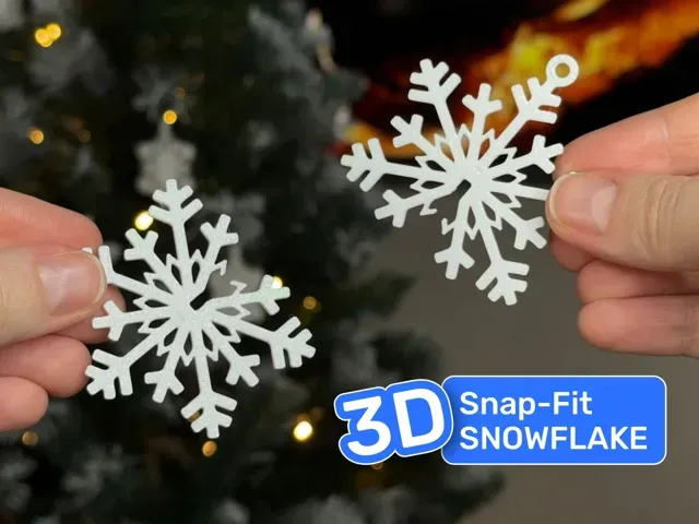 3D Snowflake Puzzle. Snap-Fit New Year's decor — Image 2 of 6