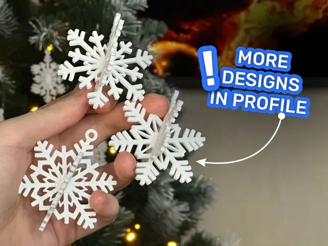 3D Snowflake Puzzle. Snap-Fit New Year's decor — Image 5 of 6