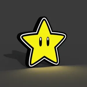 Super Mario Super Star Lightbox LED Lamp