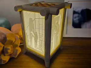 Log Lantern - Lithophane Frame LED KIT 001