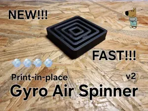 NEW Gyro Air Spinner Fidget Toy v2- Print in Place