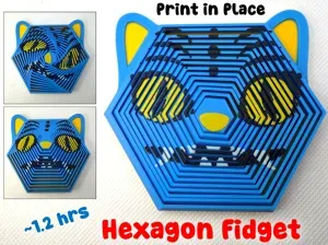 KPOP Derpy Tiger Hexagon Fidget Toy