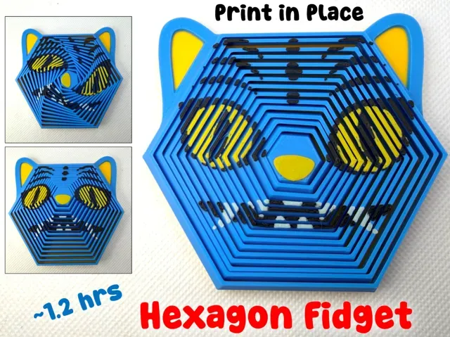 KPOP Derpy Tiger Hexagon Fidget Toy
