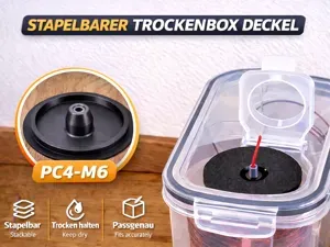 Stapelbarer 4L Trockenbox Deckel PC4-M6 versenkt
