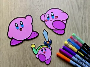 Cute Kirby Coloring DIY Craft Pack Set Kawaii