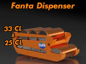 Distributeur de Canettes - Fanta 33 & 25 Slim