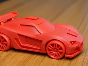 One-piece racing car