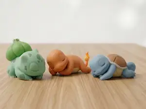 Sleepy Pokemon - Bulbasaur, Charmander, Squirtle