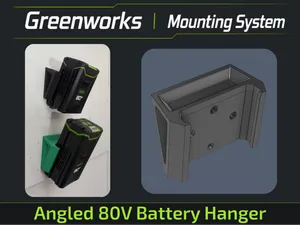 Greenworks Battery Hanger - Angled | Wall Mount