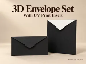 3D Envelope Set with UV Print Insert