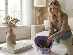 Modern Footed Catch-All Bowl Tray & Desk Organizer