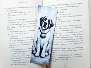 Bookmark, Cute Puppy Dog, St. Bernard
