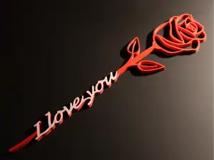Valentines / I love you Rose 2 Colors