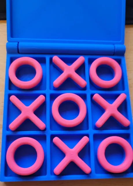Portable Tic Tac Toe Board with Hinge and Snap Close Box