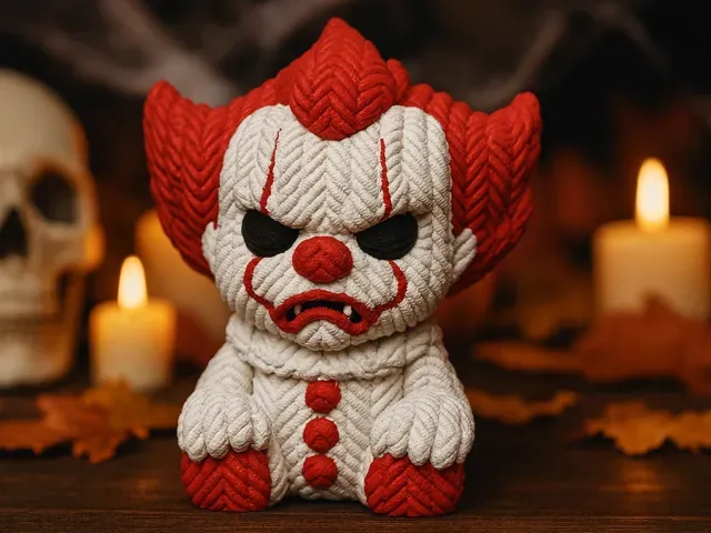 Knitted Horror Clown