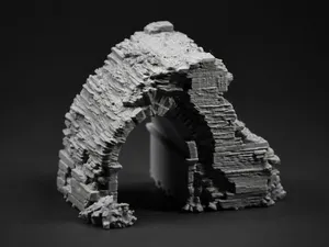 Ruined Stone Archway - DND Miniature Terrain