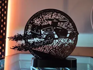 Back to the Future DeLorean Silhouette Wall Art