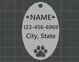Custom Dog Tag, Pet Name Tag