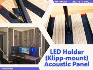 LED Klipp Acoustic panel (Drill and Glue free)
