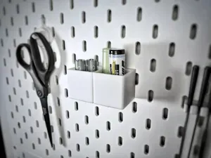Double container 40x40x40 for Ikea Skadis pegboard
