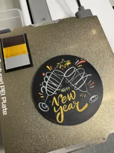 Happy new year Coaster fourth edition without 2024 printed