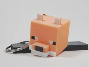 Minecraft Fox Keychain – Pixel-Perfect Companion