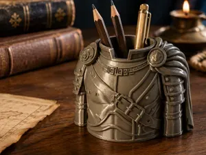 Odysseus Bust Pen Holder – Greek Hero Organizer