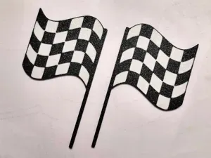 Racing Finish Flag Cake Topper