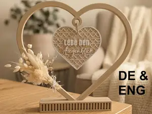 Heart Frame Decoration - Live in the Moment