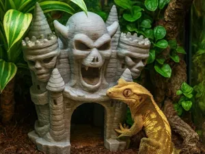 Skullspire Citadel Hide and Climb Reptile Decor