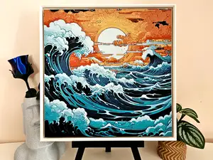 Japanese Wave - Filament Painting (HueForge)