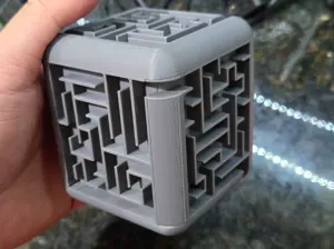 Random Maze Cube - Customizable Snap-Fit Puzzle