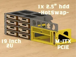 19" Rack ITX Mount + PCIe Slot + 2.5" HotSwap