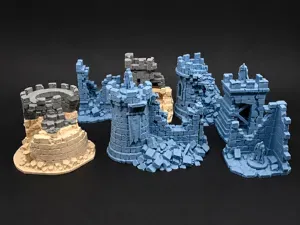 Collapsed Tower & Ruined Walls – D&D RPG Terrain