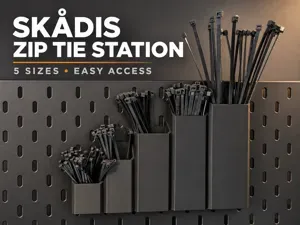 SKÅDIS Zip Tie Station – 5-Size Wall Organizer