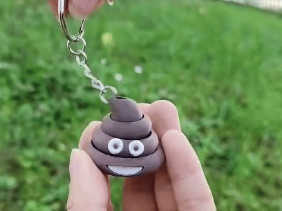 Poop Emoji Keychain - Funny Articulated 3D Model