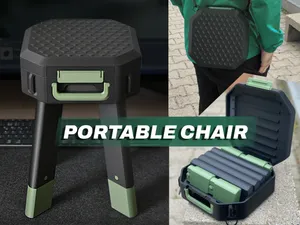 Portable chair with suitcase function