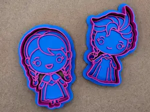 Frozen Elsa Anna Cookie Cutter Stamp Playdoh Pack