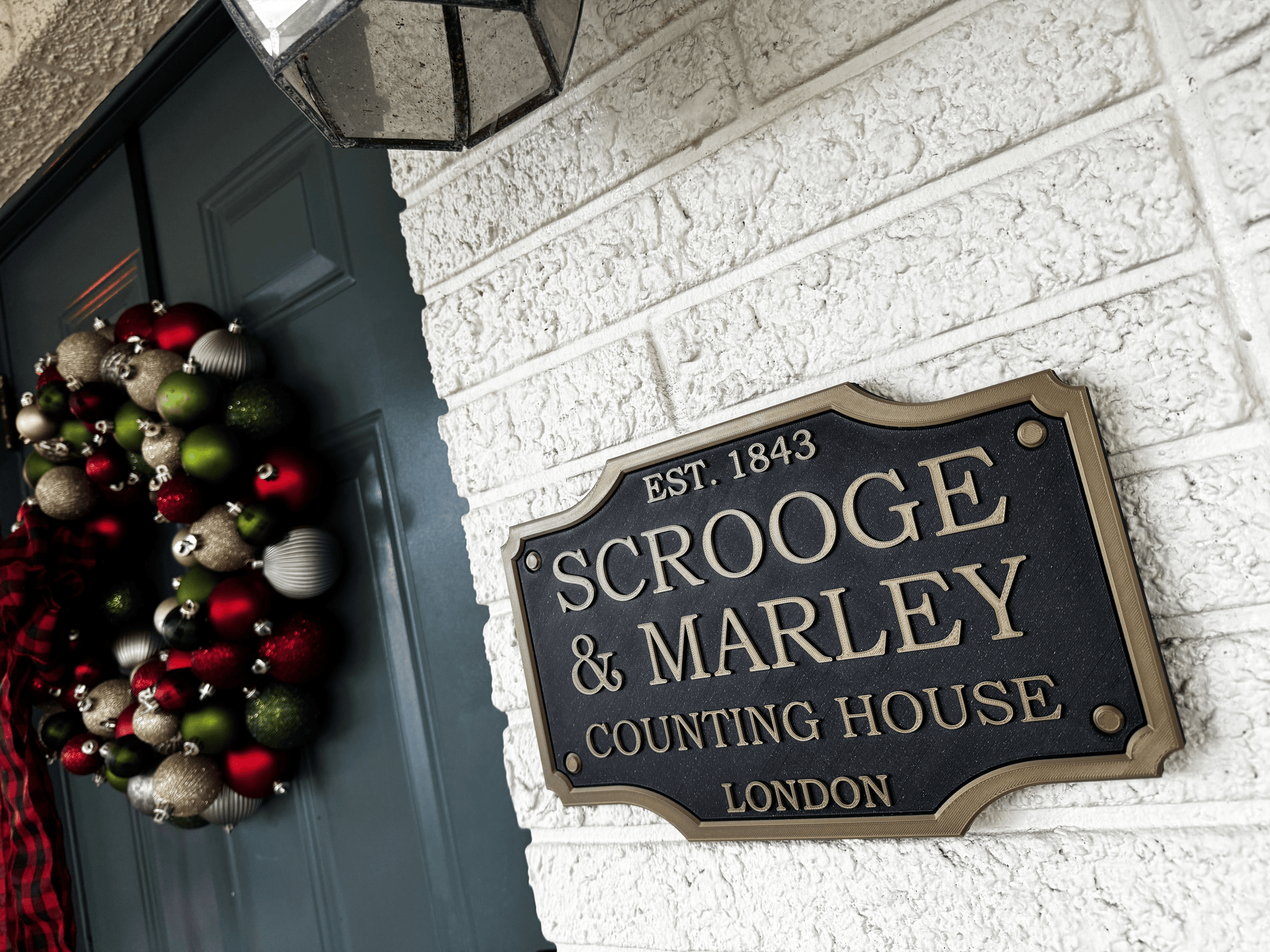 Scrooge and Marley Sign - A Christmas Carol