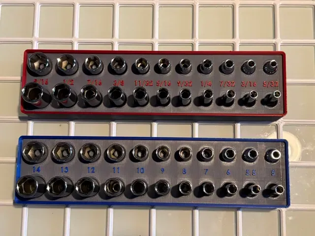 Icon 1/4" SAE & Metric Socket 1.5X Gridfinity Bins — Image 5 of 5