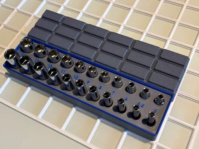 Icon 1/4" SAE & Metric Socket 1.5X Gridfinity Bins — Image 3 of 5