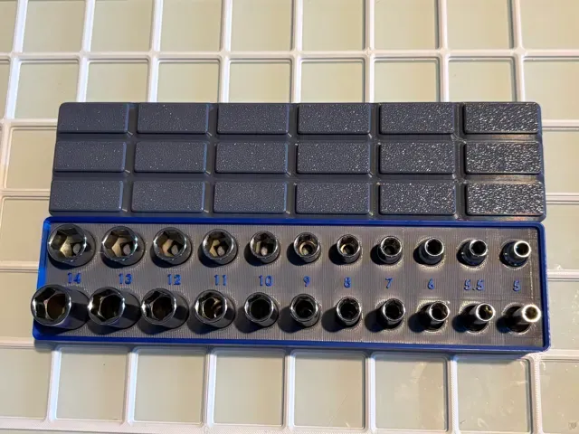 Icon 1/4" SAE & Metric Socket 1.5X Gridfinity Bins — Image 2 of 5