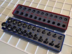 Icon 1/4" SAE & Metric Socket 1.5X Gridfinity Bins
