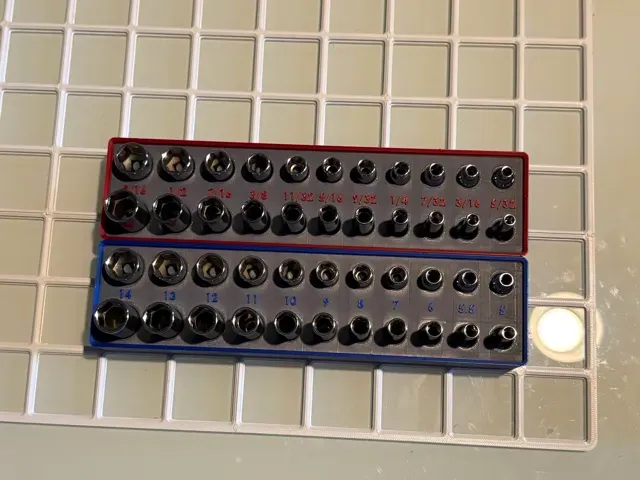 Icon 1/4" SAE & Metric Socket 1.5X Gridfinity Bins — Image 4 of 5