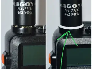 Baofeng UV-5R + NA-771 Antenna Spacer & Color Ring