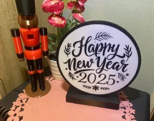 New Year 2025 Lamp Ball Lantern Ball Led Ring Lamp