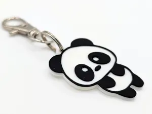 Cute Panda Keychain - Panda 5 by Amanda Roos