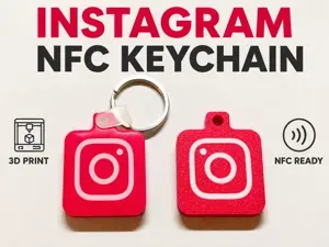 NFC Keychain – Instagram Logo – 3D Printed