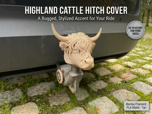 Highland Cattle Hitch Cover